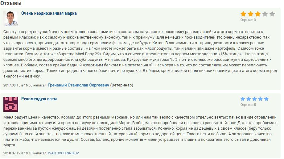 отзывы с форума о корме хеппи дог