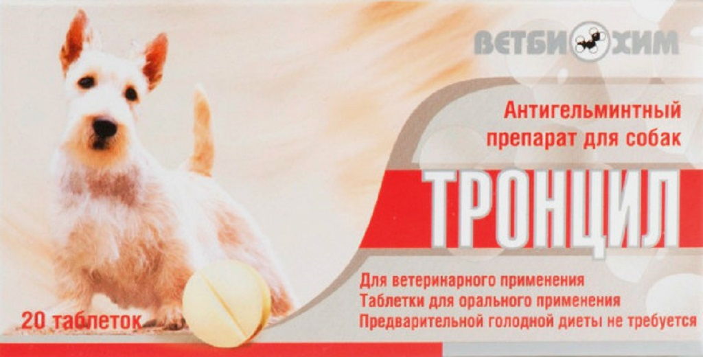 Тронцил для собак: инструкция по применению для собак, побочные эффекты и противопоказания
